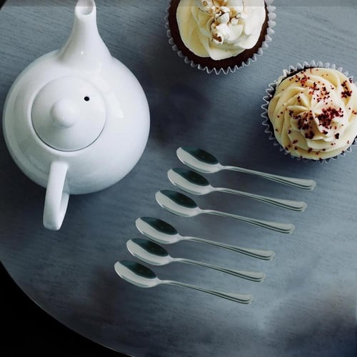 ملاعق شاي استيل فضي 6ح