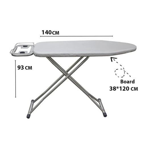 طاولة كوي سول ستار قماش رصاصي مقاوم للحرارة 120*38...