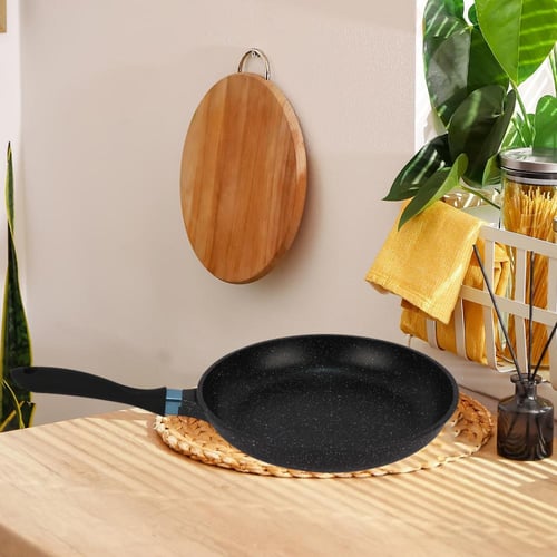 طقم قدور جرانيت اسود 10 قطعة غطاء زجاج