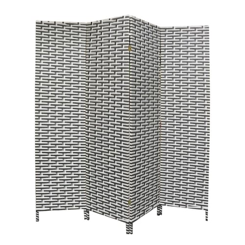 بارتشن قماش 4 دلفة اسود ابيض