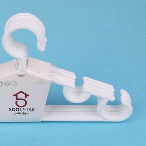 سوول ستار علاقة ملابس بلاستيك 5 قطع - 39.5x16.5 سم...