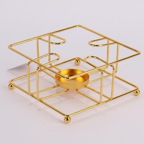 قاعدة تسخين استيل مربع ذهبي