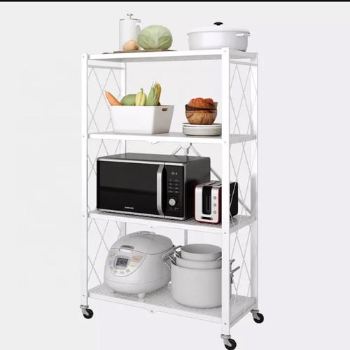 ارفف حديد شبك ابيض4 دور بكفرات