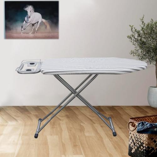 طاولة كوي سول ستار مخطط ابيض رمادي 110*33 سم