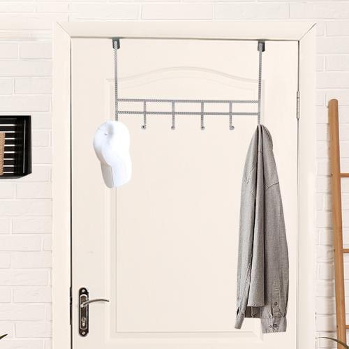 علاق ملابس باب استيل فضي 6 شنكل