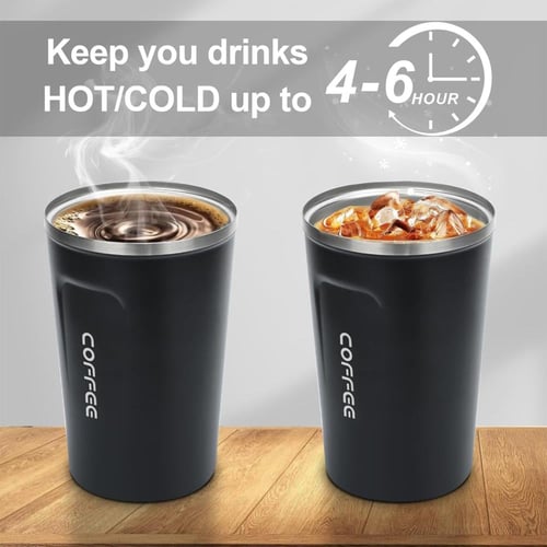 كوب حافظ حرارة استيل اسود 510 مل