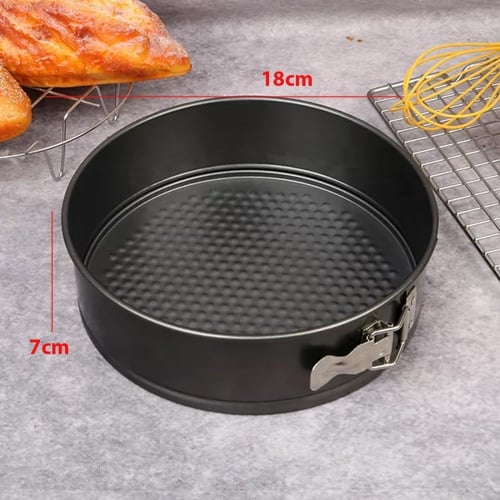 قالب كيك دائري قابل للإزالة 18 سم - غير لاصق ومقاو...
