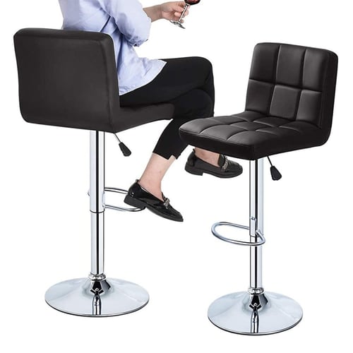 كرسي بوفيه سول ستار مع مسند الظهر والقدمين - أسود