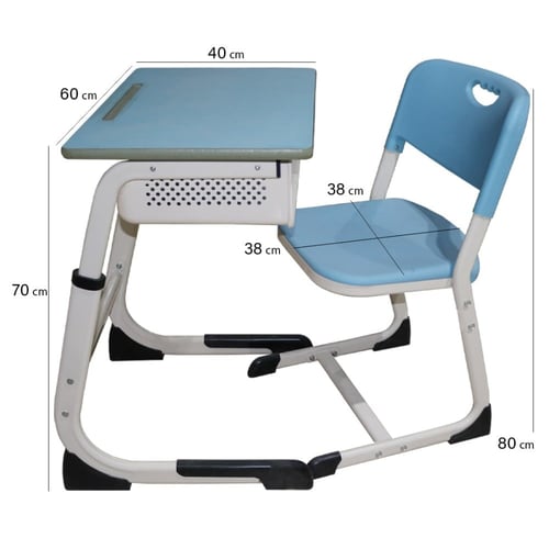 طقم طاولة و كرسي أطفال لون أزرق