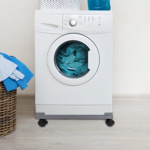 حامل أجهزة متحرك من سول ستار - رمادي، مناسب للثلاج...