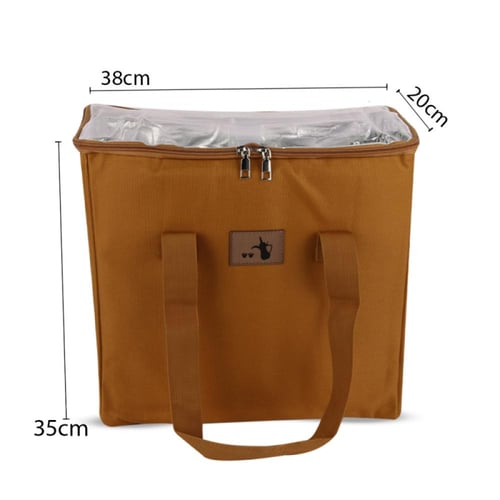 حقيبة ترامس شاي من القماش بني