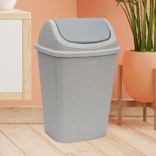 سلة مهملات بلاستيك رمادي 10 لتر