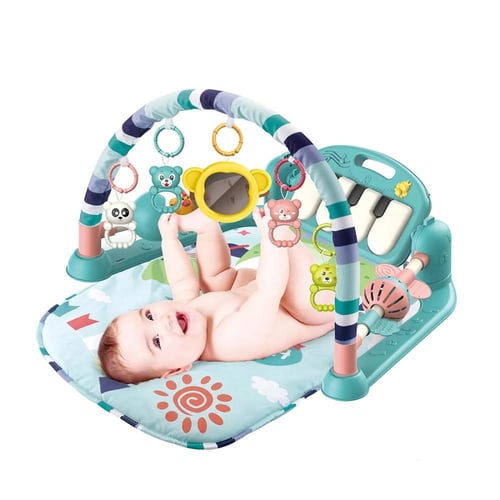 مفرش اطفال ارضي مع تعاليق موسيقي