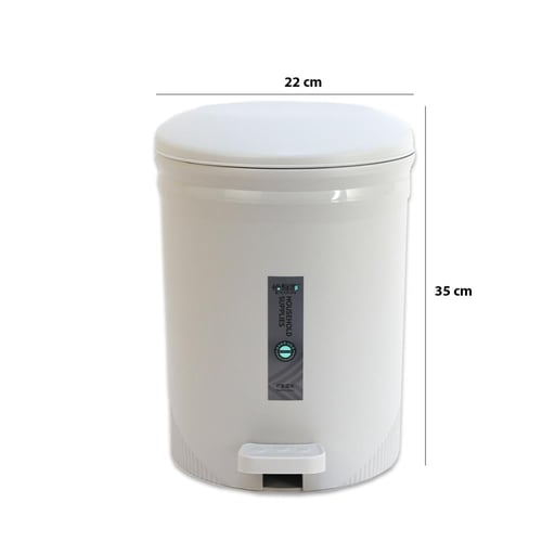 درام زبالة بلاستيك بدعاسة رمادي