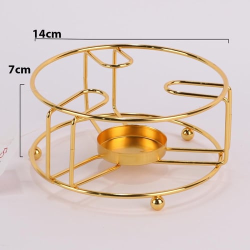 قاعدة تسخين استيل مدور ذهبي