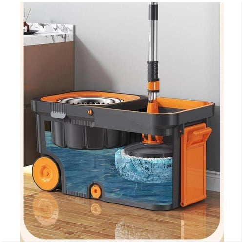 ممسحة ارضيات دوارة مع حوض للماء