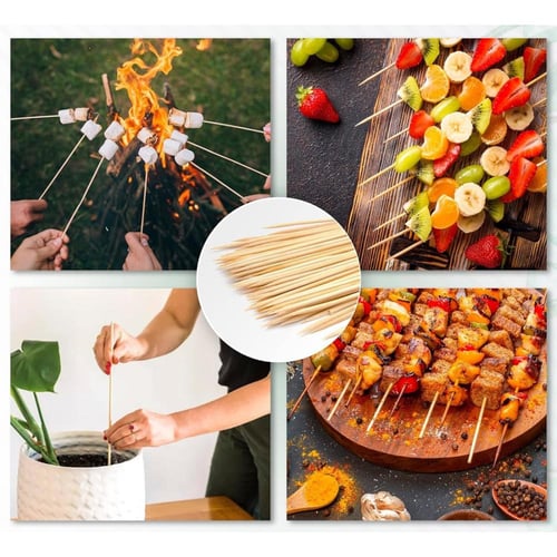 أعواد شوي خشبية 100 حبة - طبيعية وآمنة للاستخدام