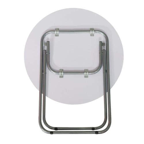 طاولة خشبية مدور مع أرجل حديد - بني