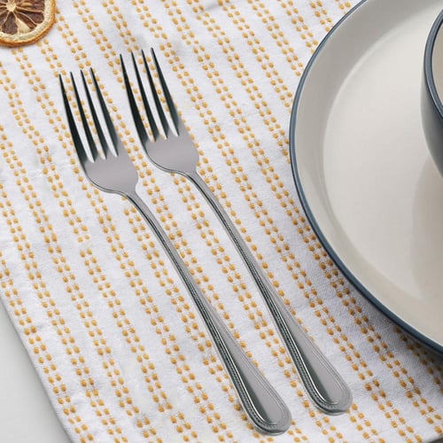 شوكة طعام استيل فضي 6ح