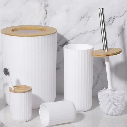 طقم حمام بلاستيك ابيض 6ح