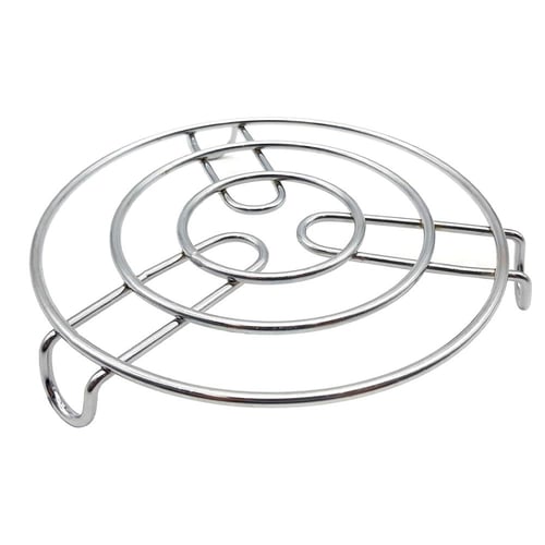 قاعدة تسخين حديد مدورة لون فضي 20CM