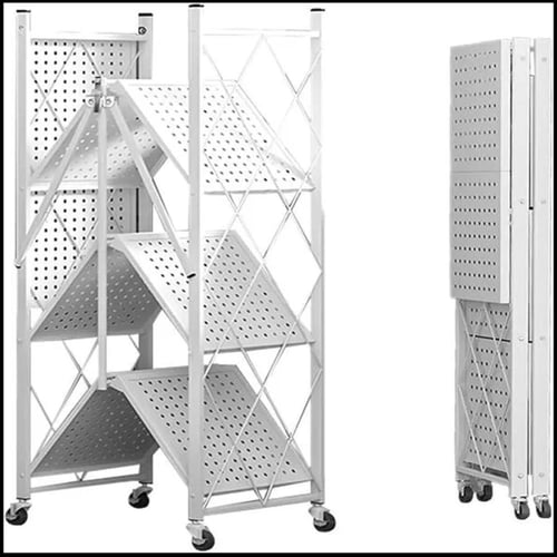 ارفف حديد شبك ابيض4 دور بكفرات