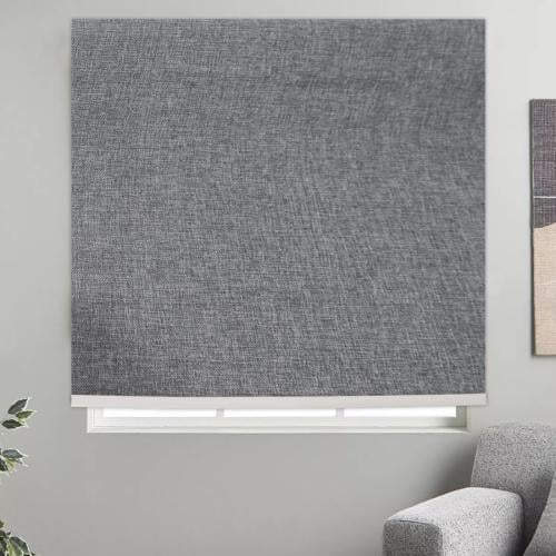 ستائر قماش رمادي 100*200 سم