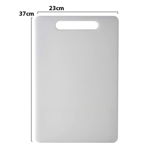 لوح تقطيع بلاستيك ابيض مستطيل 37*23*1CM