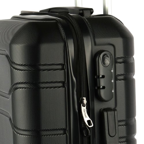 شنط سفر فايبر لون أسود مقاس 20