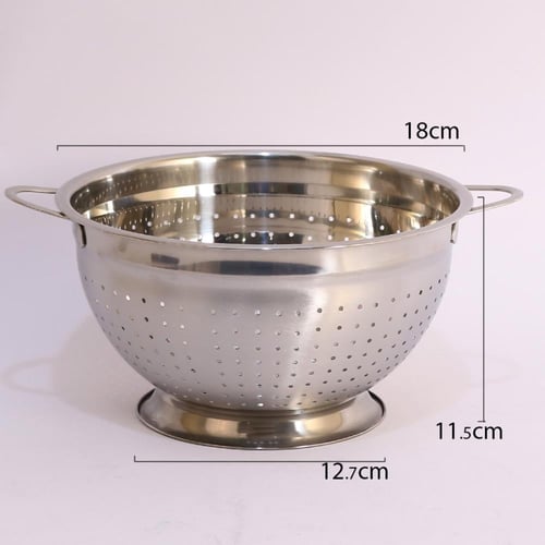 مصفي استيل بمسسكة يدين 18 سم