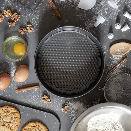 قالب كيك دائري قابل للإزالة 18 سم - غير لاصق ومقاو...