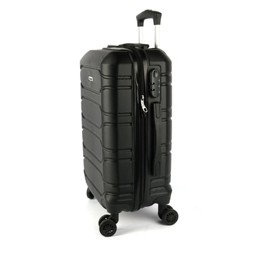 شنط سفر فايبر لون أسود مقاس 20