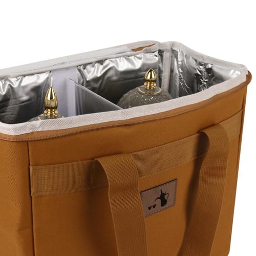 حقيبة ترامس شاي من القماش بني