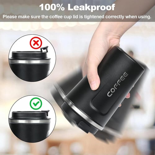 كوب حافظ حرارة استيل اسود 510 مل