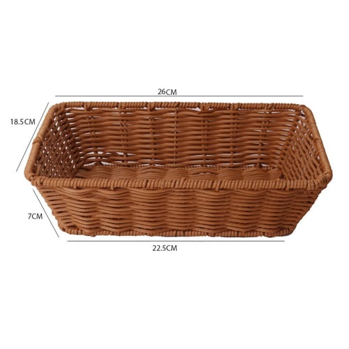 سلة خيزران مستطيل مقاس 26*18.5*7 سم SL103082