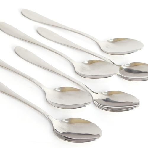 طقم ملاعق طعام استيل فضي 6ح