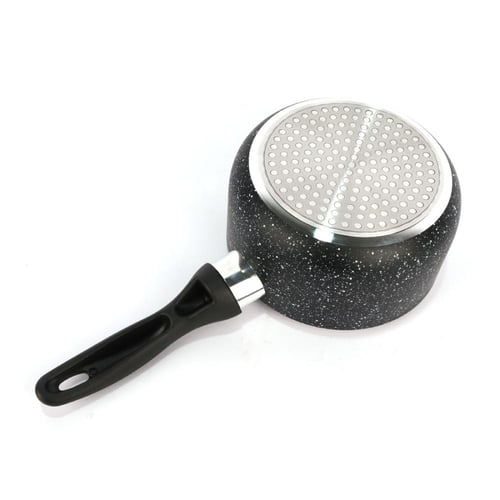 طقم كاسرولا 3ح بيد اسود جرانيت طويل مقاس 14/16/18