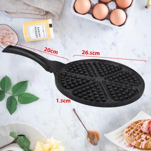 قالب وافل 6 مثلثات مع يد رمادي غامق