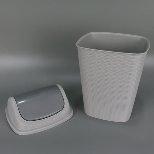 سلة مهملات بلاستيك رمادي 10 لتر