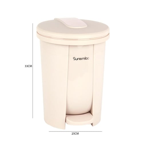 درام مهملات بلاستيك دعاس 33سم لون بيج