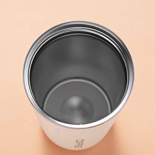 كوب حافظ حرارة استيل ابيض 380 مل