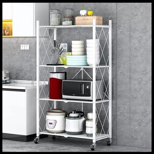 ارفف حديد شبك ابيض4 دور بكفرات