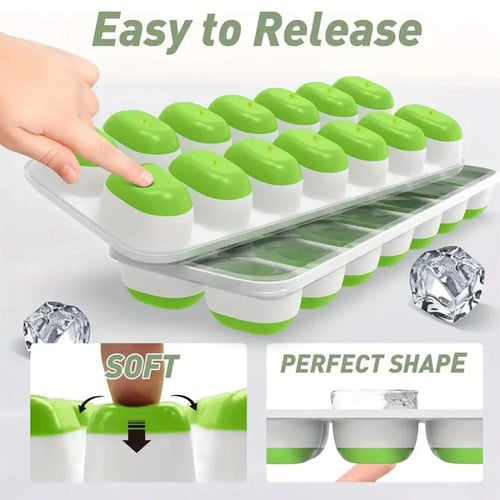 قالب ثلج بلاستيك مستطيل 14 خانة- 1 حبه