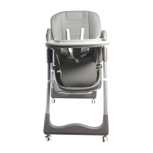 كرسي طعام اطفال رمادي