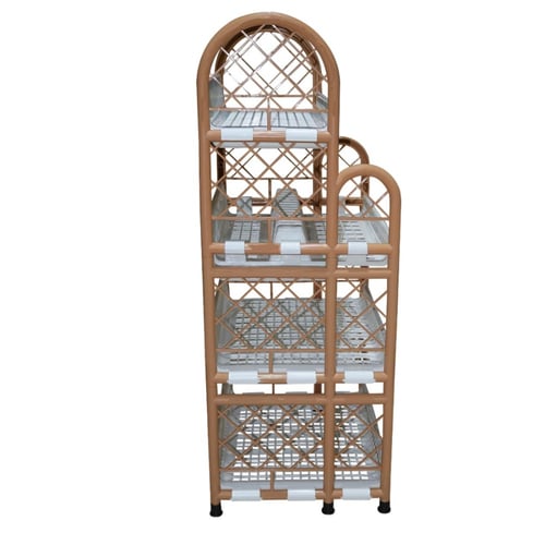 ادراج بلاستيك 4 دور مع شبك صحون ابيض NTK211