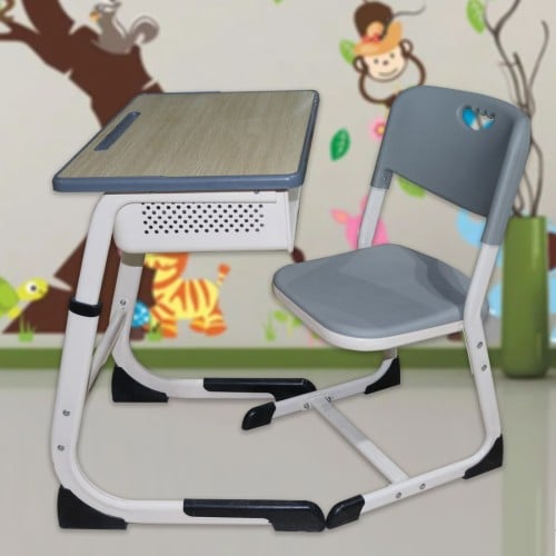 طقم طاولة و كرسي أطفال لون رمادي