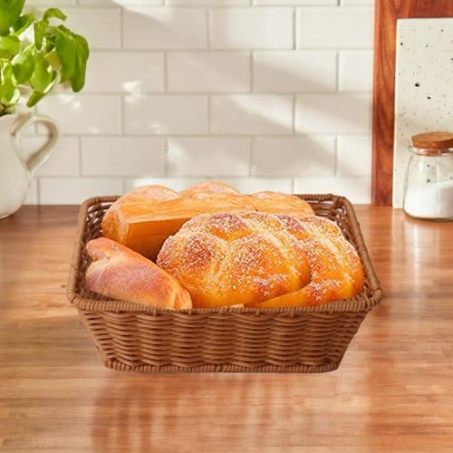 سلة خيزران مربع مقاس 22*22*7 سم SL103079