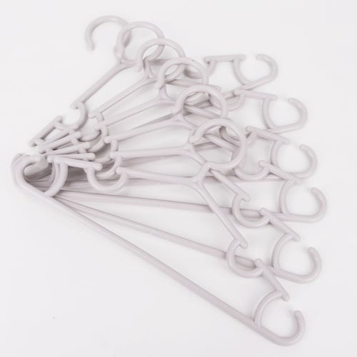 طقم علاق ملابس للأطفال من البلاستيك - 6 قطع - بيج...