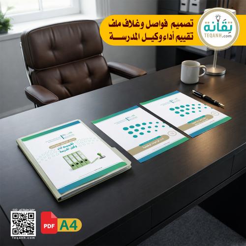 تصميم غلاف وفواصل ملف تقييم أداء وكيل المدرسة