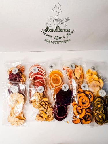 فواكة مجفف للاكل واضافتها للمشروبات الساخنة